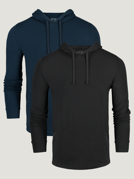 Black + Navy Performance Pullovers | Fresh Clean Threads